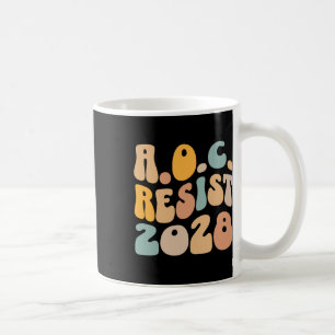 AOC 2028 voor President Resist Wavy Alexandria Oca Koffiemok