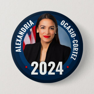 AOC - Alexandria Ocasio-Cortez 2024 Ronde Button 7,6 Cm
