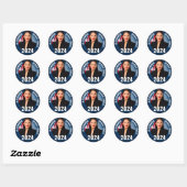 AOC - Alexandria Ocasio-Cortez 2024 Ronde Sticker (Vel)