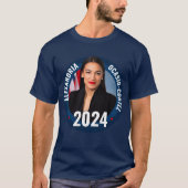 AOC - Alexandria Ocasio-Cortez 2024 T-Shirt (Voorkant)