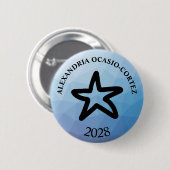 AOC Alexandria Ocasio-Cortez 2028 Ronde Button 5,7 Cm (Voorkant /achterkant)