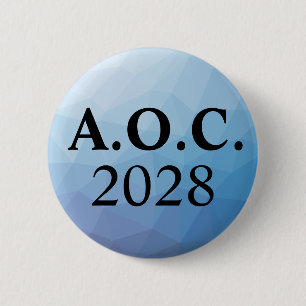 AOC Alexandria Ocasio-Cortez 2028 Ronde Button 5,7 Cm