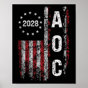 AOC Alexandria Ocasio Cortez 2028 voor President E Poster
