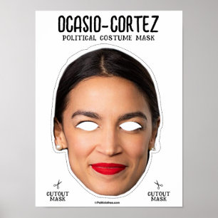 AOC Alexandria Ocasio-Cortez kostuummasker Poster