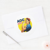 AOC de Riveter 2020 Ronde Sticker (Envelop)