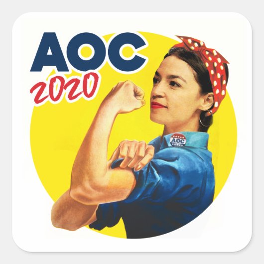 AOC de Riveter 2020 Vierkante Sticker (Voorkant)