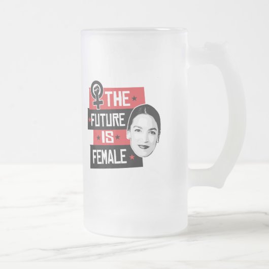 AOC De Toekomst is Vrouwelijk Matglas Bierpul (Rechts)