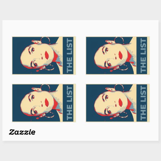 AOC en haar lijst Rechthoekige Sticker (Vel)