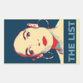 AOC en haar lijst Rechthoekige Sticker (Voorkant)