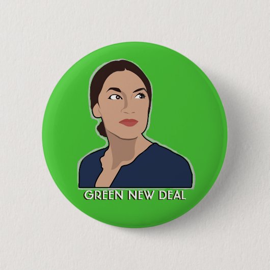 AOC: Green New Deal Button (Voorkant)