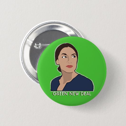AOC: Green New Deal Button (Voorkant /achterkant)