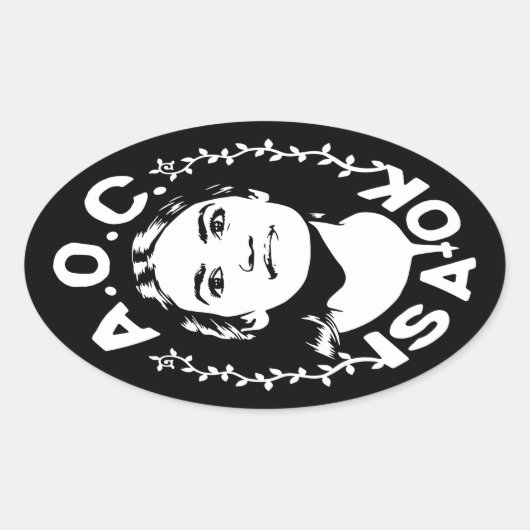 AOC is A-OK Ovale Sticker (Voorkant)