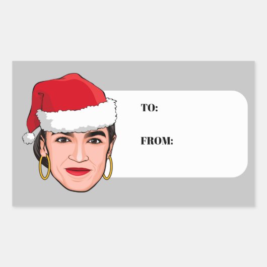 AOC Kerstmis Rechthoekige Sticker (Voorkant)