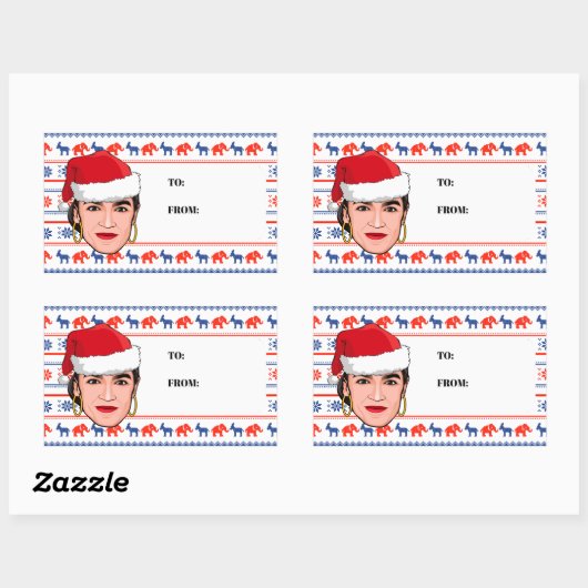 AOC Kerstmis Rechthoekige Sticker (Vel)