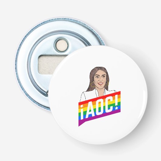 AOC LGBT PRIDE BUTTON FLESOPENER (Voorkant)