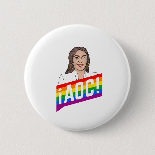 AOC LGBT PRIDE RONDE BUTTON 5,7 CM (Voorkant)