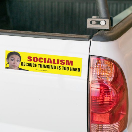 AOC-socialisme omdat denken te moeilijk is Bumpersticker (Op Truck)