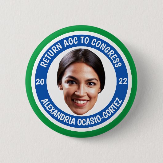 AOC terugsturen naar het Congres in Button 2022 (Voorkant)