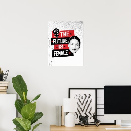 AOC The Future is Vrouw Poster (Thuiskantoor)