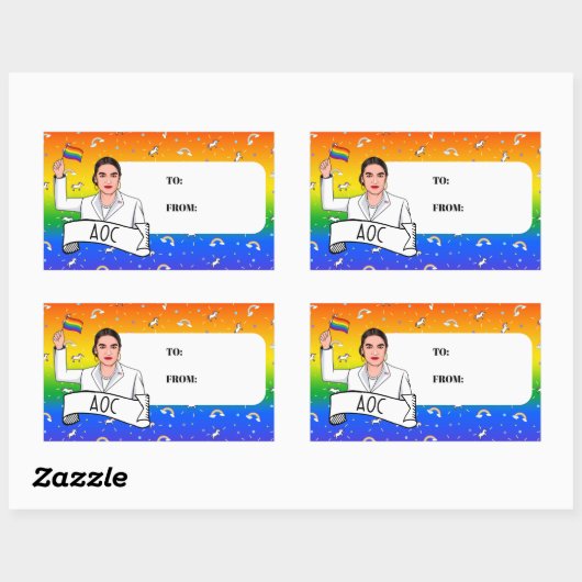 AOC Trots Rechthoekige Sticker (Vel)