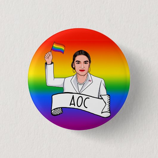 AOC Trots Ronde Button 3,2 Cm (Voorkant)