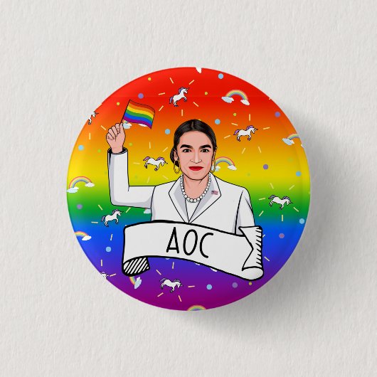 AOC Trots Ronde Button 3,2 Cm (Voorkant)