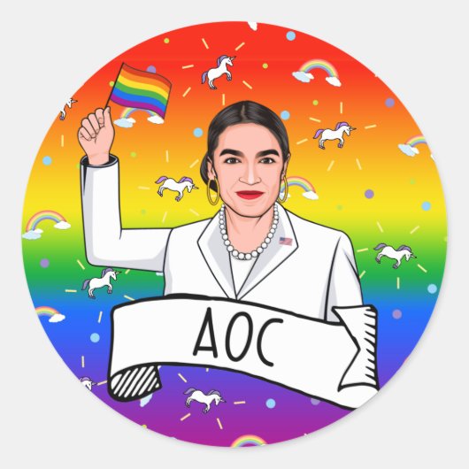 AOC Trots Ronde Sticker (Voorkant)