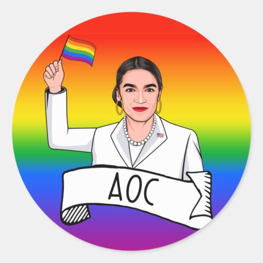 AOC Trots Ronde Sticker (Voorkant)