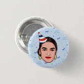 AOC VERJAARDAG RONDE BUTTON 3,2 CM (Voorkant /achterkant)