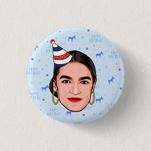 AOC VERJAARDAG RONDE BUTTON 3,2 CM (Voorkant)