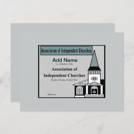 AofIC Lidmaatschap Kaart (Voorkant / Achterkant)