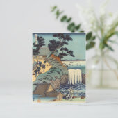 Aoi gaok waterval, Katsushika Hokusai Briefkaart (Staand voorkant)