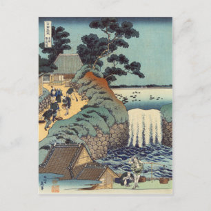 Aoi gaok waterval, Katsushika Hokusai Briefkaart