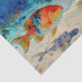 "Aoi van de Diepe" – Een Oceaan Portret Tissuepapier (Detail)