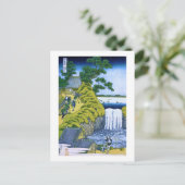 Aoigaoka Waterfall in Edo Hokusai Fine Art Briefkaart (Staand voorkant)