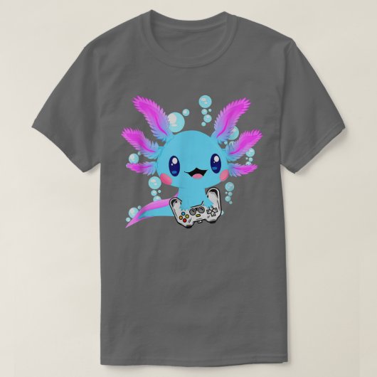 Aolotl Fish Playing Video Games Lizard  T-shirt (Design voorkant)
