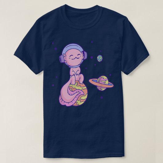 Aolotl Kawaii Space Galay Planets Aolotl Astronaut T-shirt (Design voorkant)