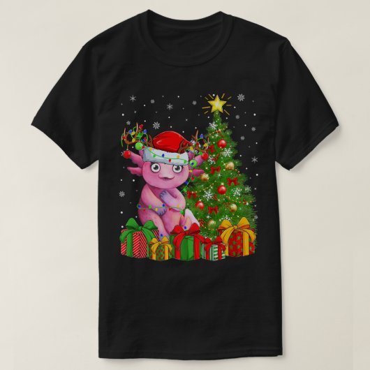 Aolotl Lighting Xmas Tree Santa Hat Aolotl Christm T-shirt (Design voorkant)