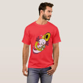 Aolotl Playing Sousaphone Marching Band retro T-shirt (Voorkant volledig)