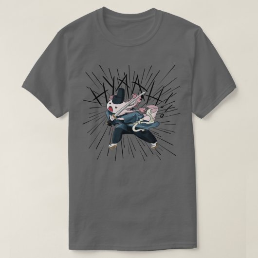 Aolotl Samurai Ninja Katana Anime Japans T-shirt (Design voorkant)