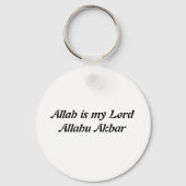 AOM Metal sleutelhanger 2 inch Tekst: Allah is mij (Voorkant)