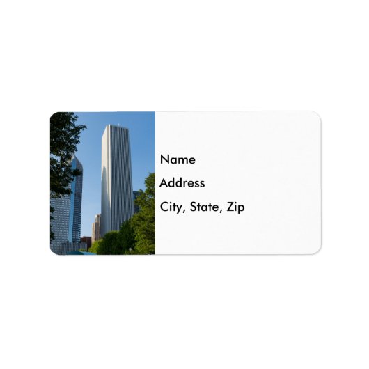 Aon Center Chicago - adreslabel Etiket (Voorkant)
