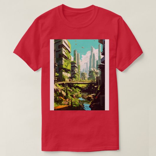 Aoned Oude Stad Kunst Stijl T-shirt (Design voorkant)