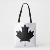 (AOP) Schouder Tas - Maple Leaf Black/White (Voorkant)