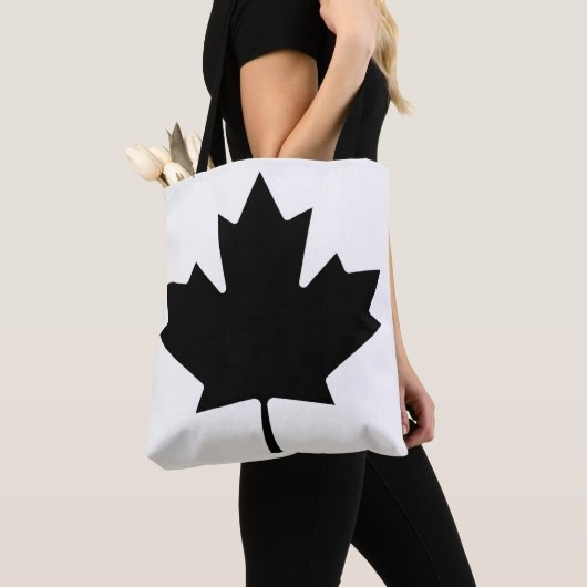 (AOP) Schouder Tas - Maple Leaf Black/White (Dichtbij)