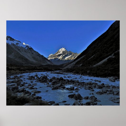 Aoraki en de vallei poster (Voorkant)