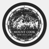Aoraki Mount Cook - Canterbury Nederland Ronde Sticker (Voorkant)