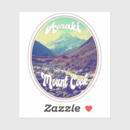 Aoraki: Mount Cook, Mountain, New Zealand Sticker