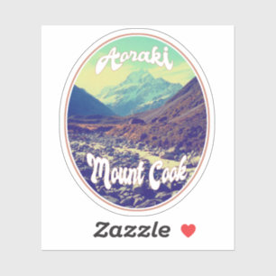 Aoraki: Mount Cook, Mountain, New Zealand Sticker