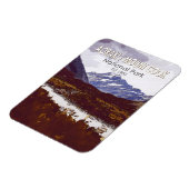 Aoraki Mount Cook National Park New Zealand Retro Magneet (Linkerzijde)